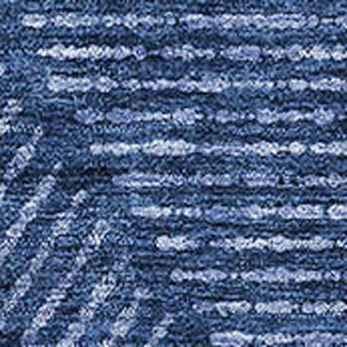10' X 14' Geometric Washable Area Rug With UV Protection - Navy Blue And Ivory