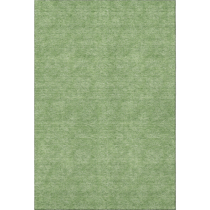 10' X 14' Geometric Washable Area Rug With UV Protection (682853) - Green / Ivory