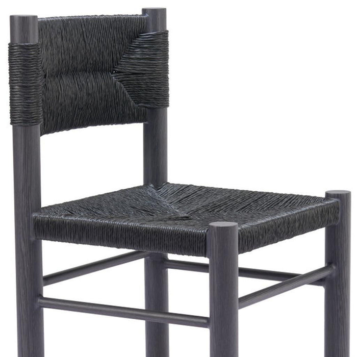 Aluminum Open Back Dining Side Chairs (Set of 2) - Black