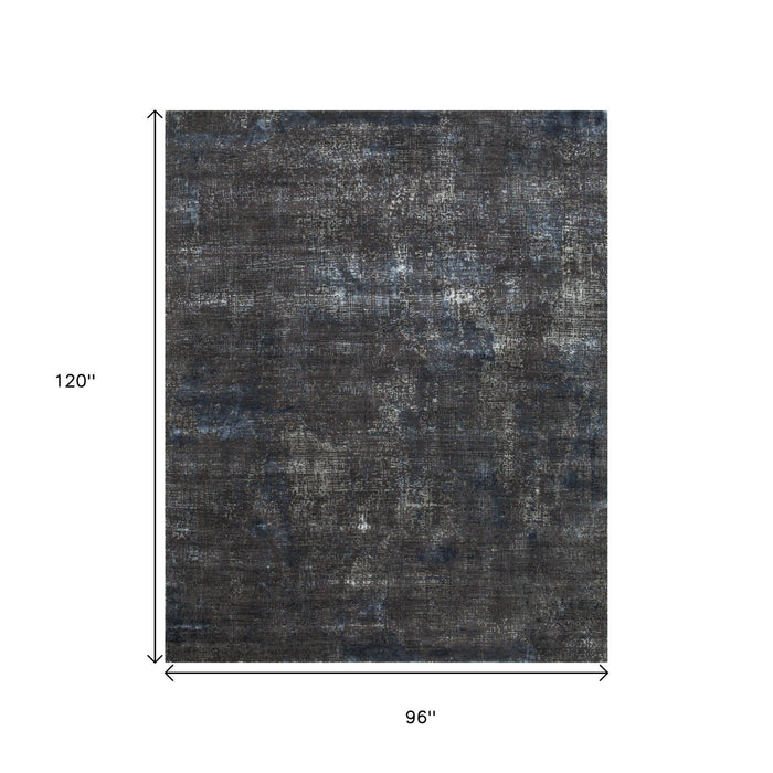 8' X 10' Hand Knotted Area Rug - Blue