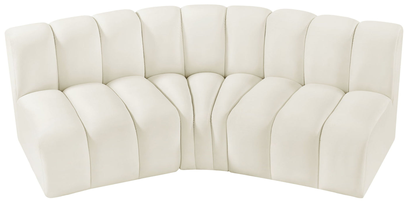 Arc - Velvet 3 Piece Modular Corner Sofa