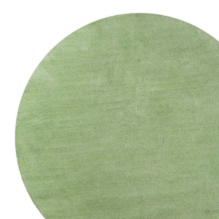 8' Round Hand Woven Area Rug - Green