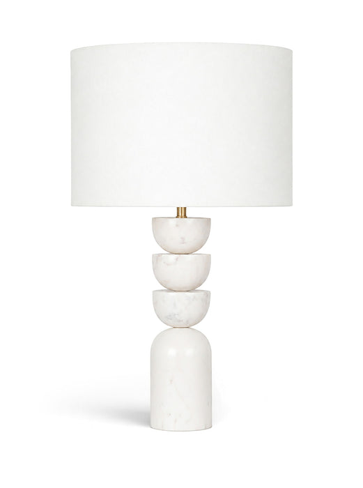 Opus - Linen Textured Fabric And Brass Table Lamp