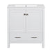 Giga bathroom vanity with single undermount sink, solid wood frame, two doors, drawer, soft-close, multifunctional storage cabinet