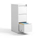 Giga steel vertical file cabinet with lock, suitable for A4, legal, and letter-sized documents, featuring multiple drawers.