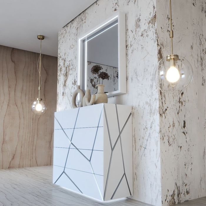 Gio - Single Dresser - White / Gray