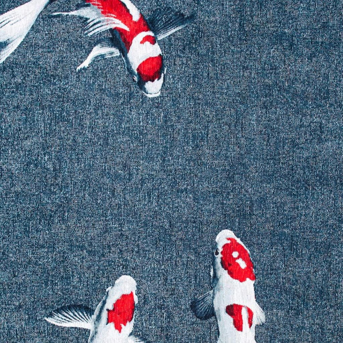 7' X 9' Abstract Washable Area Rug (552037) - Blue / White