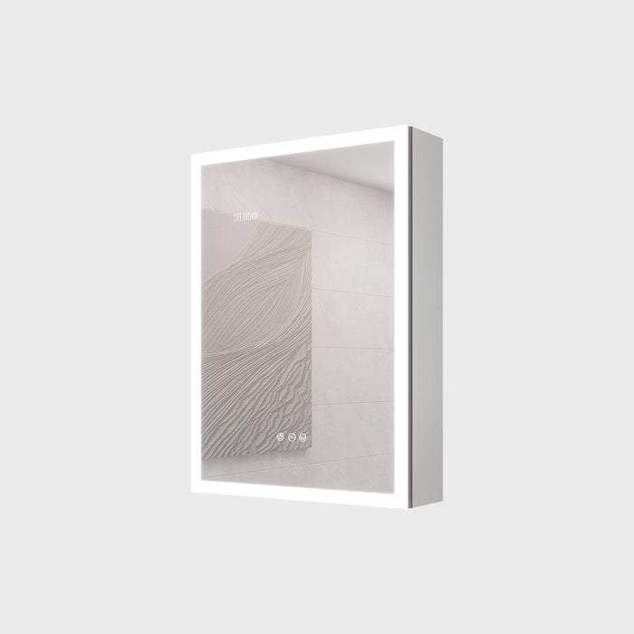 Giga LED bathroom medicine cabinet with mirror, built-in lights, and defogger, stylish storage for bathroom essentials
