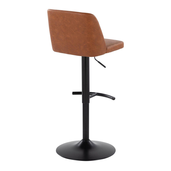 Toriano - Adjustable Barstool (Set of 2) - Black Base