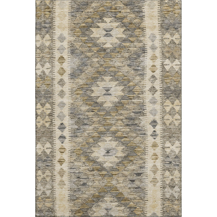 10' X 14' Geometric Washable Area Rug With UV Protection (691818) - Beige / Gray / Ivory