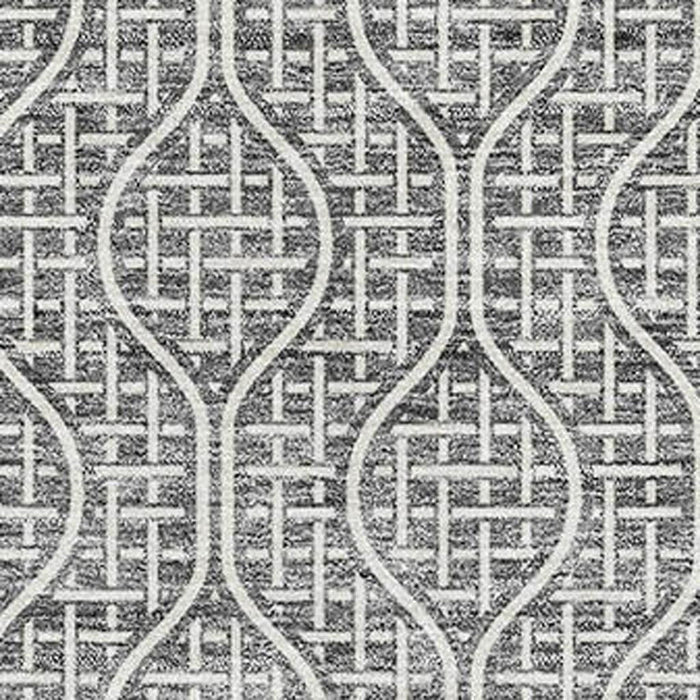 10' X 14' Geometric Washable Area Rug With UV Protection (673627) - Gray / Ivory