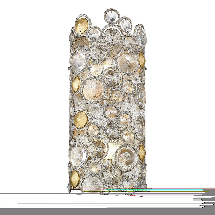 Vitozzi 2-Light Antique Leaf Sconce - Silver
