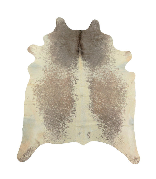 6' x 7' Cowhide Hand Knotted Area Rug - White And Brown