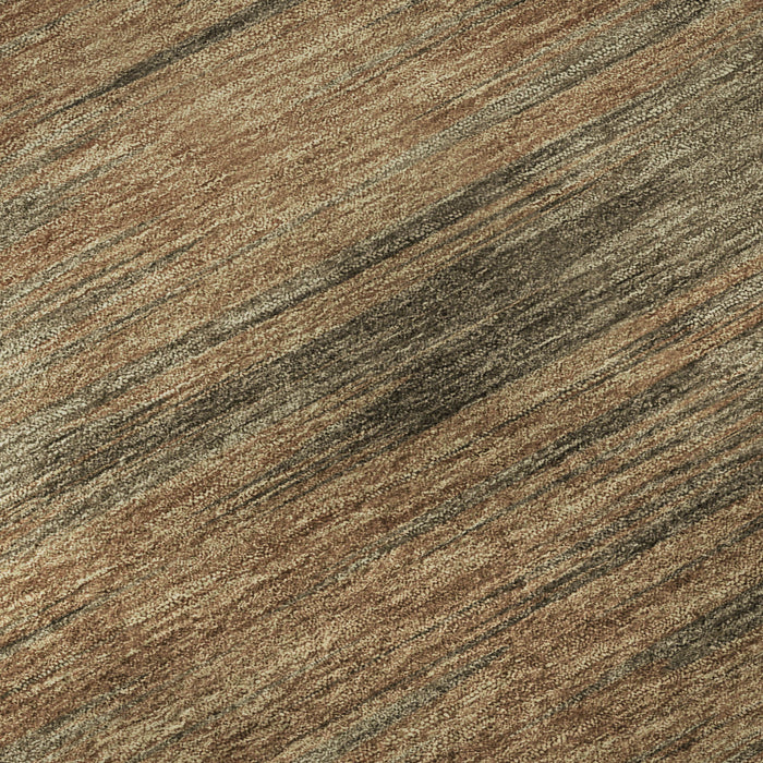 10' X 14' Abstract Washable Area Rug With UV Protection - Terra Cotta And Beige