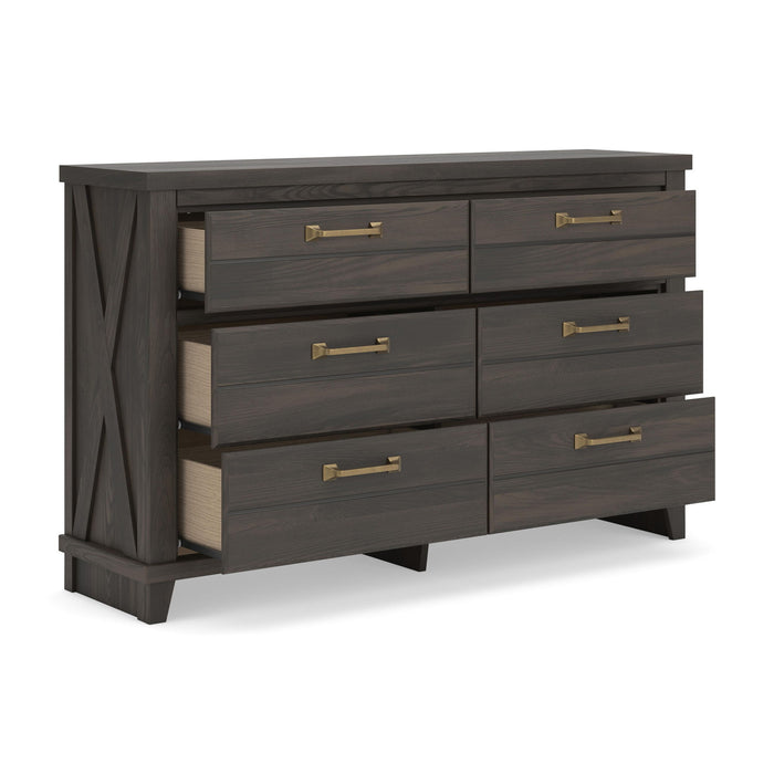 Signature Design by Ashley Vonitta Bay six-drawer dresser in a natural wood finish