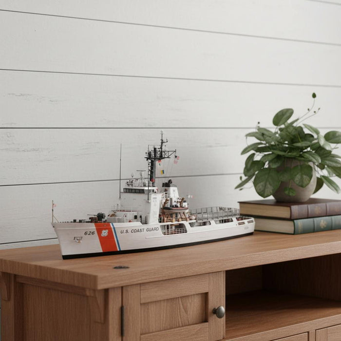Hand Painted Model Boat (624527) - White
