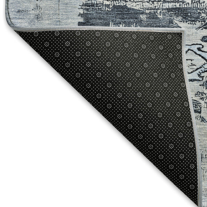 10' X 14' Southwestern Washable Area Rug With UV Protection (696428) - Blue / Ivory / Gray