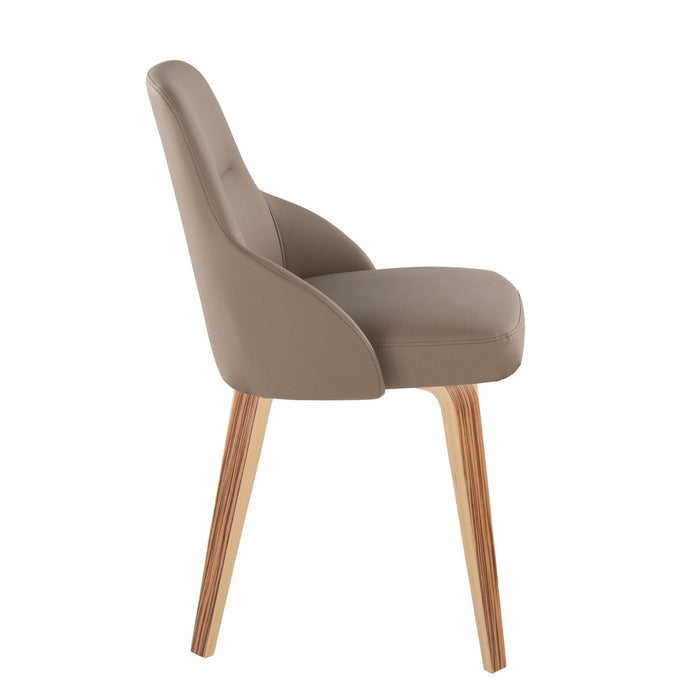 York - Upholstered Chair (Set of 2) - Zebra Wood Legs