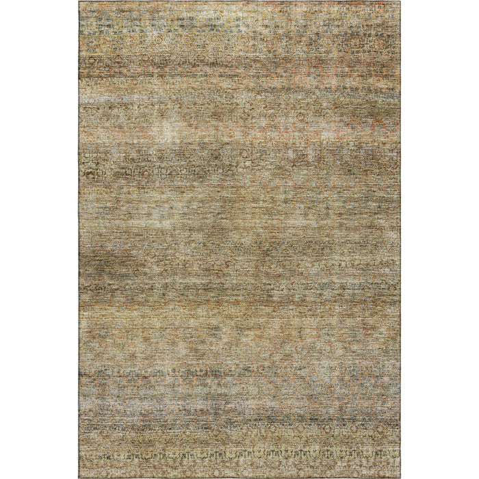 10' X 14' Striped Washable Area Rug With UV Protection (688153) - Wheat / Gray / Beige