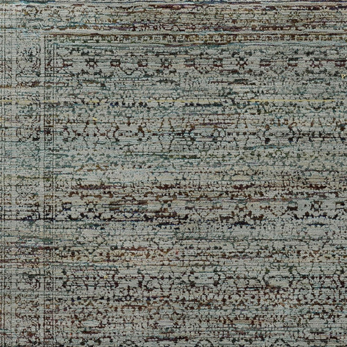 6.6' x 9.8' Oriental Power Loom Area Rug - Blue Green