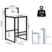 Pair of Giga counter height bar stools with backrests and footrests, featuring modern design and wooden legs.