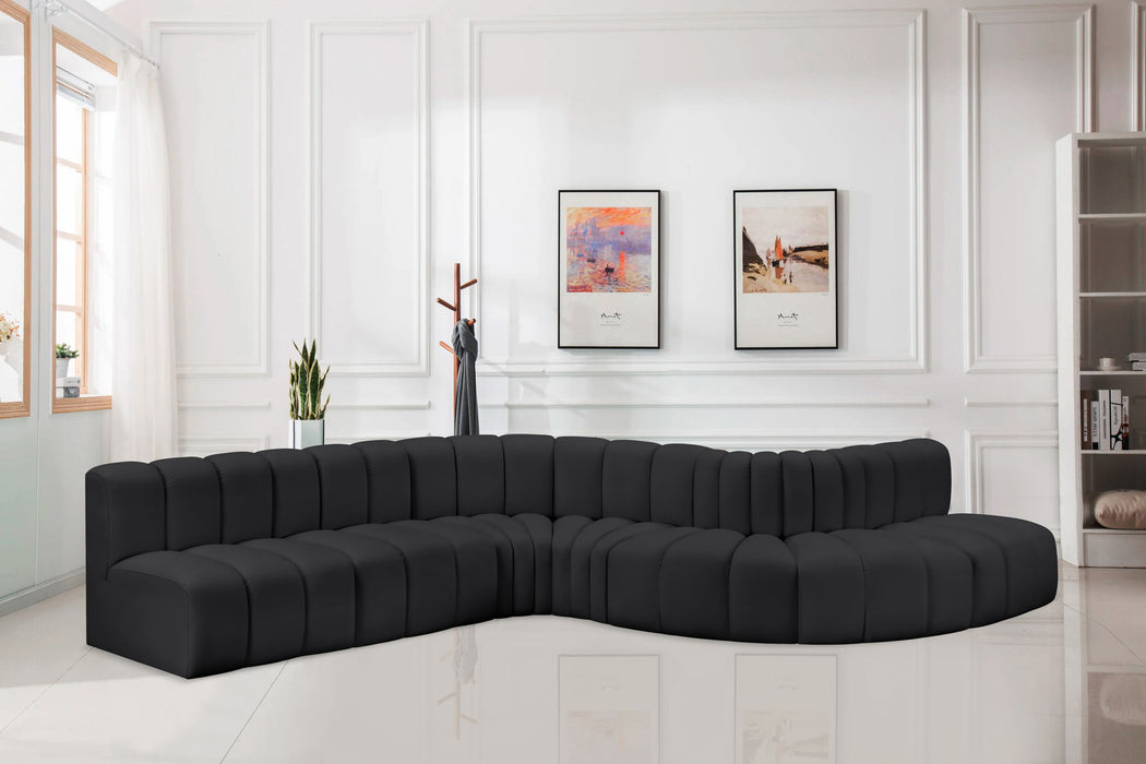 Arc - Faux Leather 7 Piece Modular Sofa