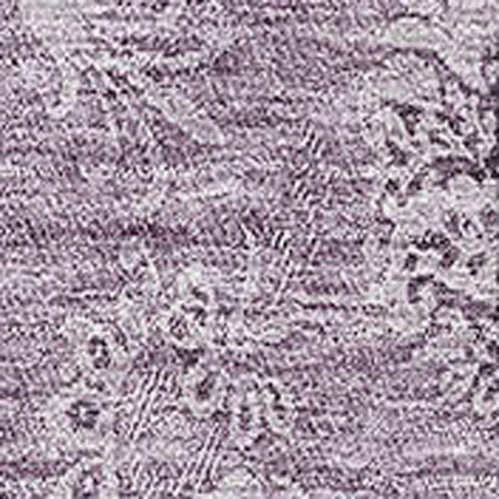 8' X 10' Floral Washable Area Rug With UV Protection - Plum And Ivory