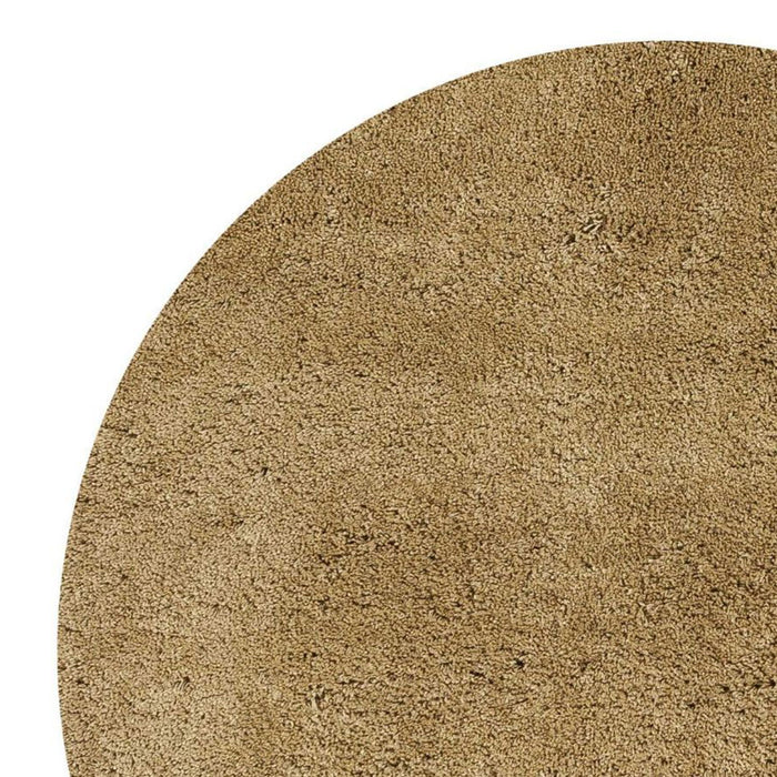 8' Round Polyester Area Rug - Gold