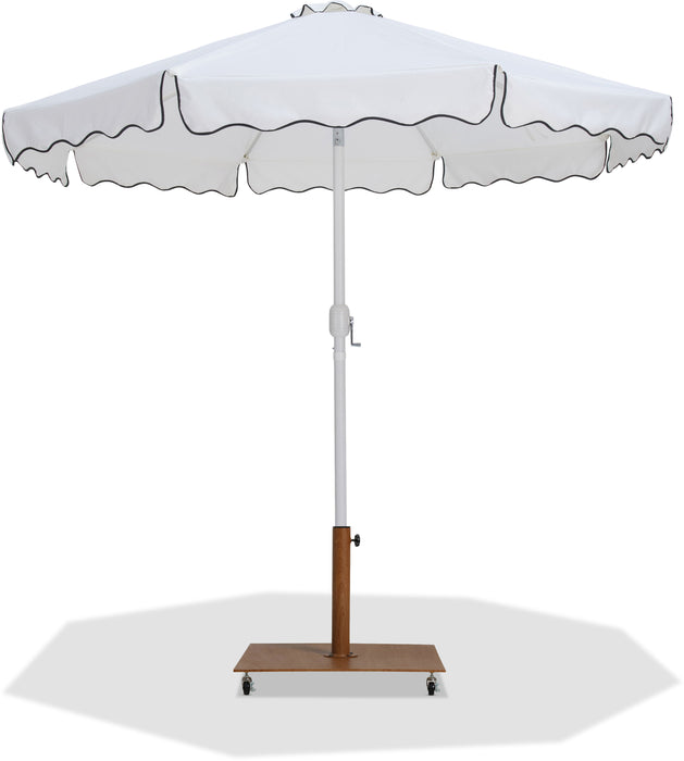 Amalfi - Aluminum Patio Umbrella - Light Brown Base / White Pole