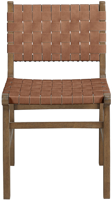 Entwine - Vegan Leather Upholstered Dining Chair - Painted Brown