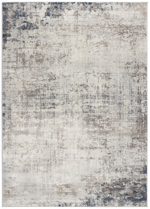 8' x 11' Distressed Striations Area Rug - Navy Blue