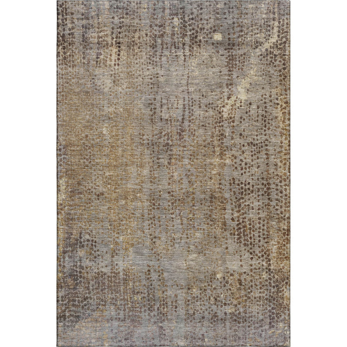 10' X 14' Abstract Washable Area Rug With UV Protection (717350) - Brown / Taupe