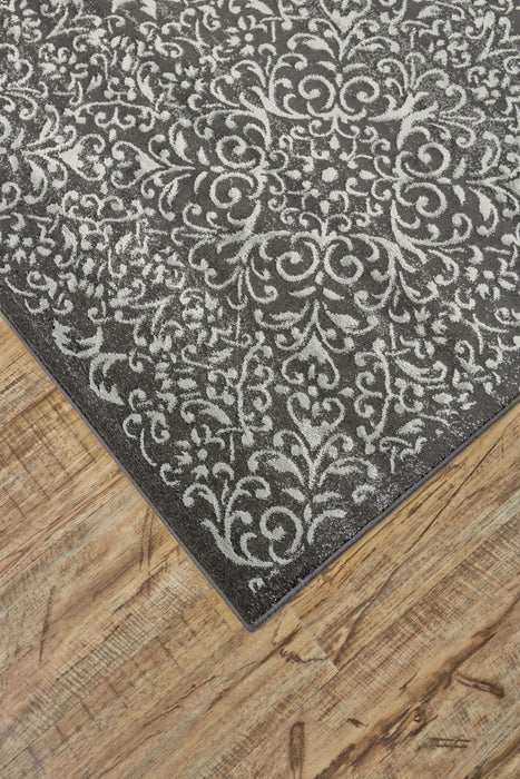10' X 13' Geometric Area Rug (744429) - Gray / Ivory