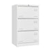 Giga 3-drawer locking lateral filing cabinet made of metal, used for office or home storage with secure locking drawers