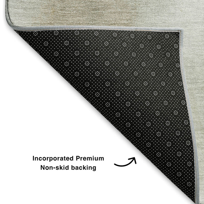 10' X 14' Abstract Washable Area Rug With UV Protection (701593) - Beige / Gray / Copper