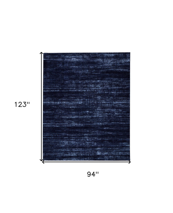 8' x 10' Power Loom Area Rug - Black And Blue