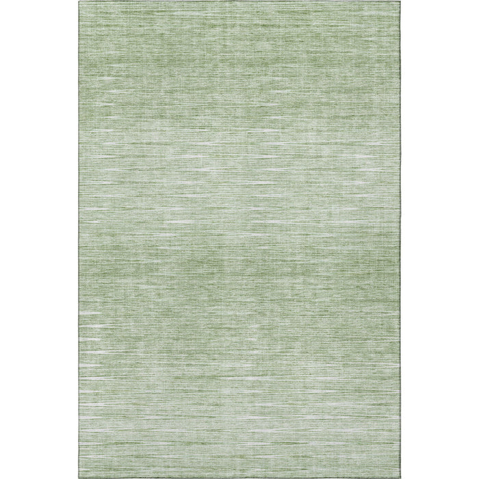 10' X 14' Abstract Washable Area Rug With UV Protection - Artichoke Green And Gray