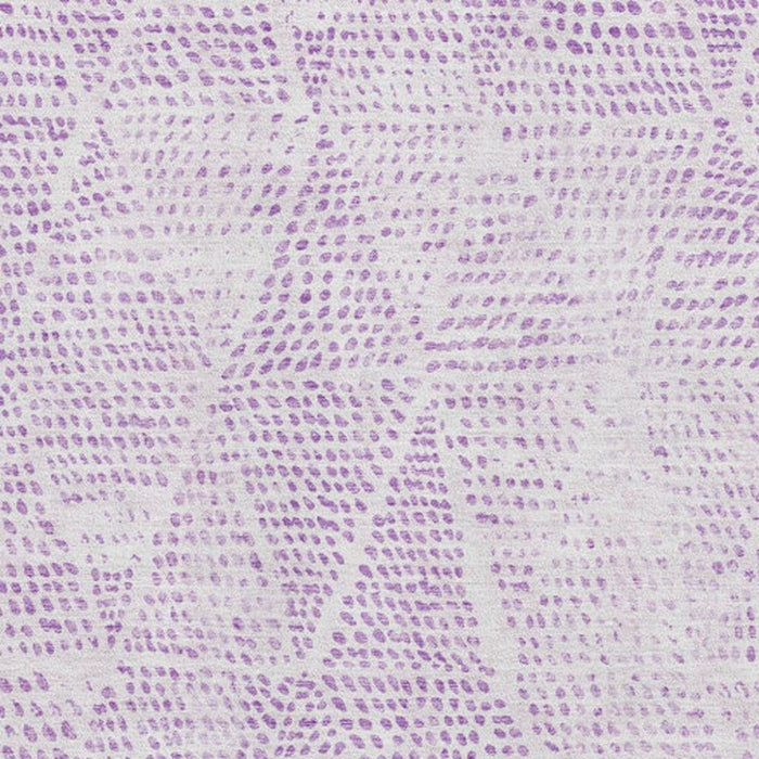9' X 12' Diamond Washable Area Rug With UV Protection (650595) - Purple / Ivory