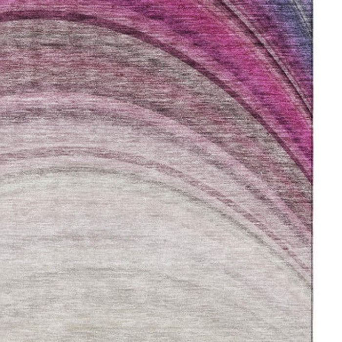 8' X 10' Ombre Washable Area Rug With UV Protection (650294) - Beige / Purple / Blue