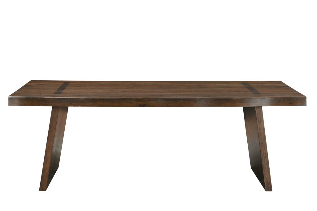 86" Wood Live Edge Dining Table - Dark Brown