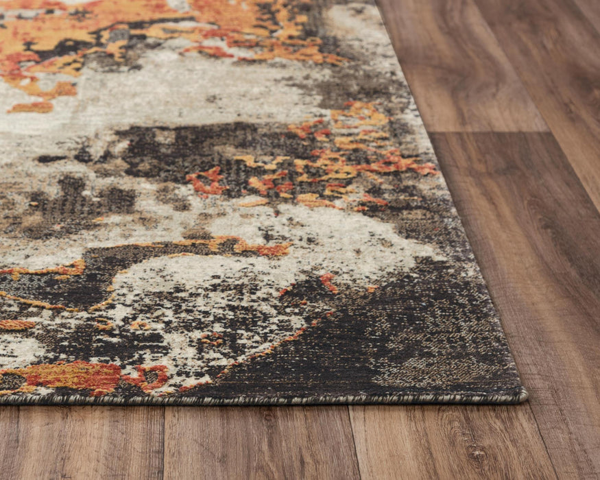 9' X 12' New Zealand Lambs Wool Abstract Hand Carved Handmade Area Rug (748014) - Brown / Copper / Beige