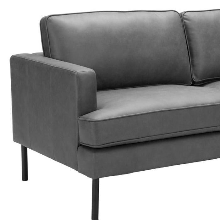 Sofa Polyester With Black Legs - Gray