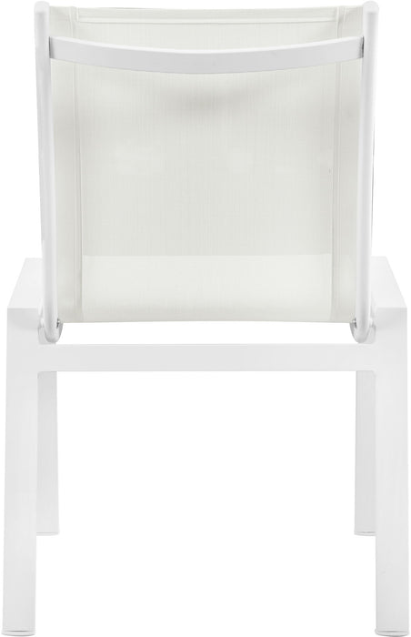 Nizuc - Outdoor Patio Dining Chair With White Frame (Set of 2)