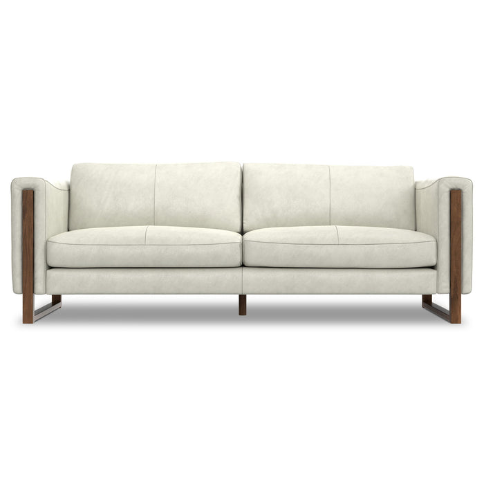 Leather Sofa - Gray