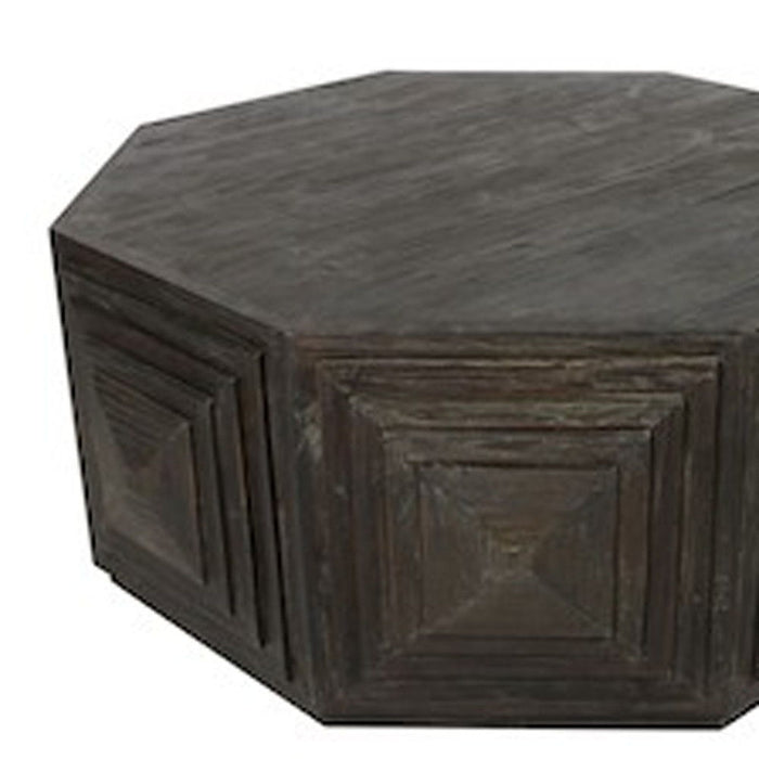 Octagonal Coffee Table - Deep Brown