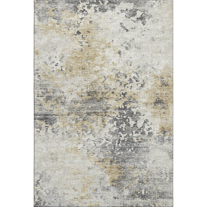 10' X 14' Abstract Washable Area Rug With UV Protection - Midnight