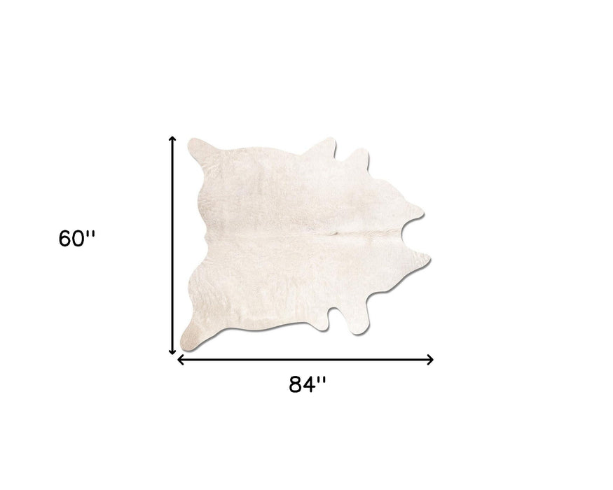 60" x 84" Cowhide Rug - Off White