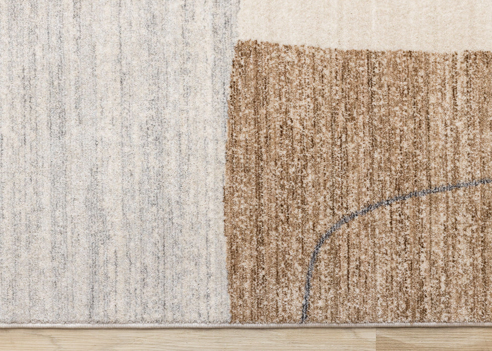 8' X 10' Geometric Area Rug (661391) - Cream / Brown / Beige