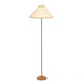 TOV Furniture Keria vegan leather and raffia designer floor lamp with natural finish, featuring a sleek, modern silhouette.