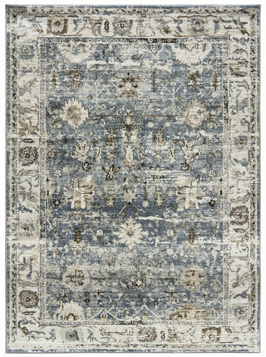 7' X 10' Oriental Area Rug (570073) - Blue / Ivory / Brown